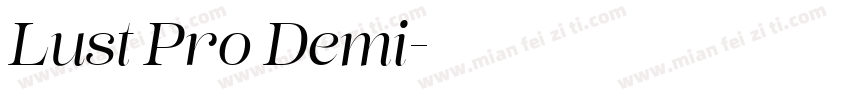 Lust Pro Demi字体转换